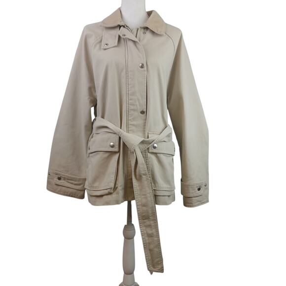 AE American Eagle SZ M/L 100% Cotton Canvas Barn Jacket Chore Coat NWOT - Picture 2 of 9